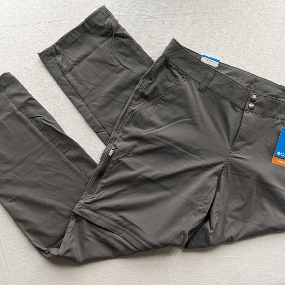 Women's Columbia Saturday Trail Convertible Pants Size 14 Gray AK4028 Shorts NEW - Picture 6 of 9
